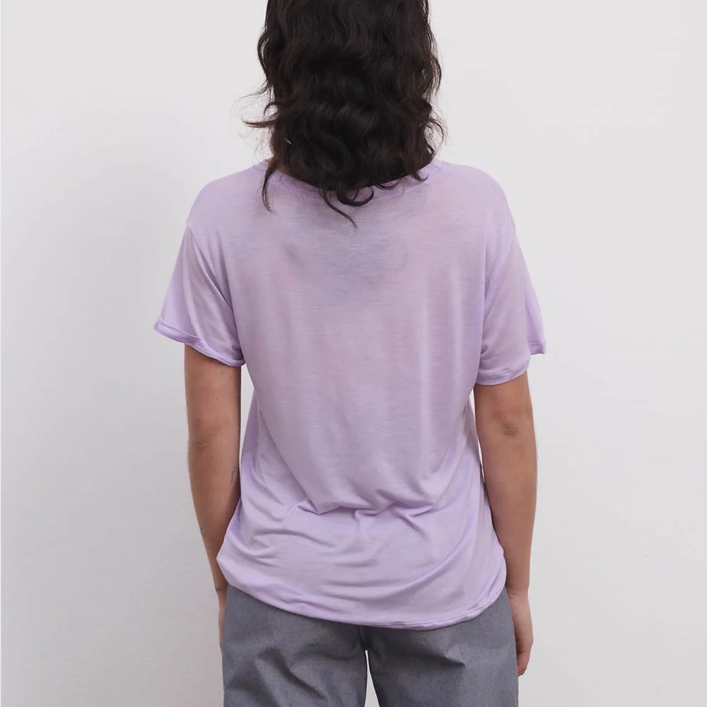 Baserange - T Shirt Ample - Violet - Image 3