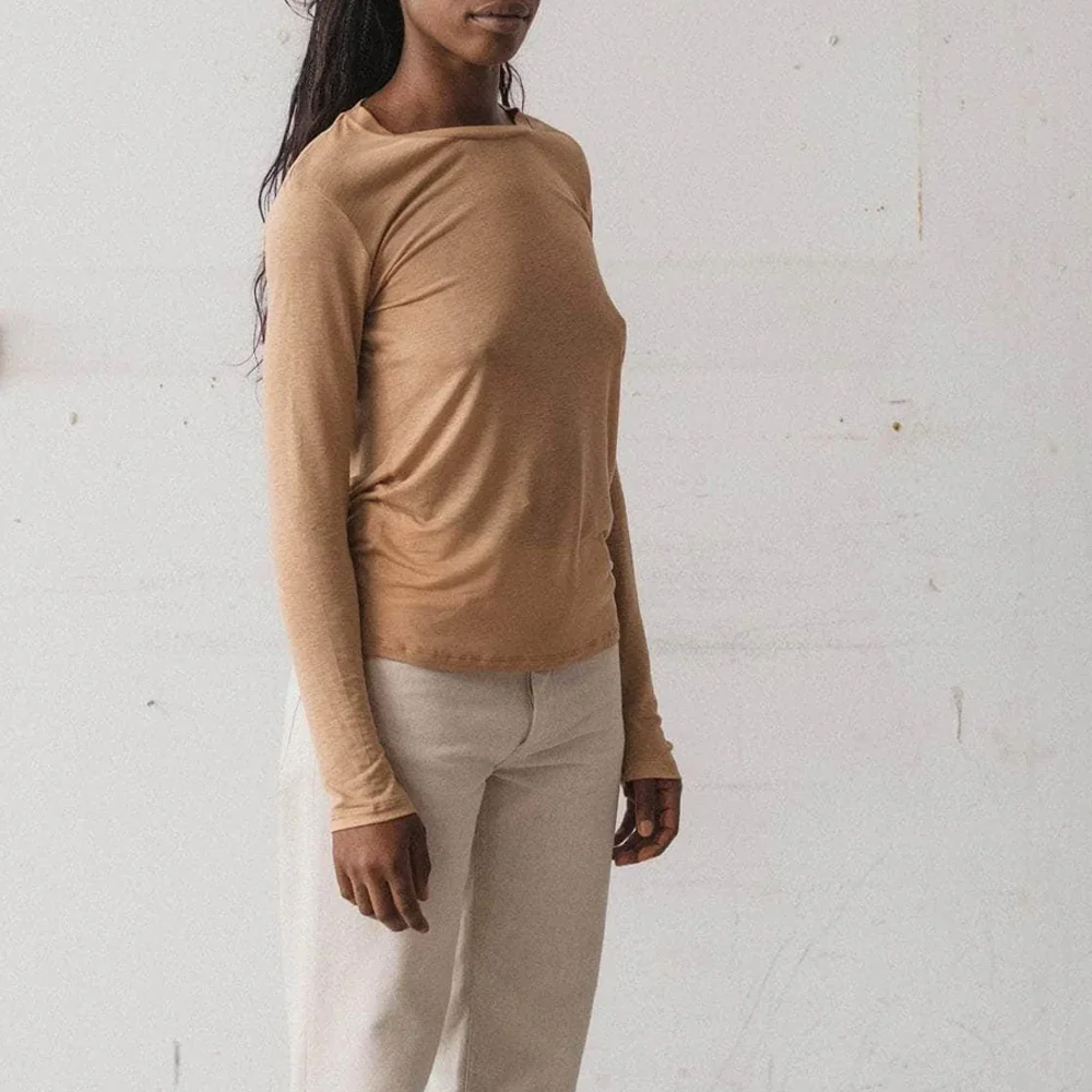 Baserange - T-Shirt manches longues - Marron - Image 4