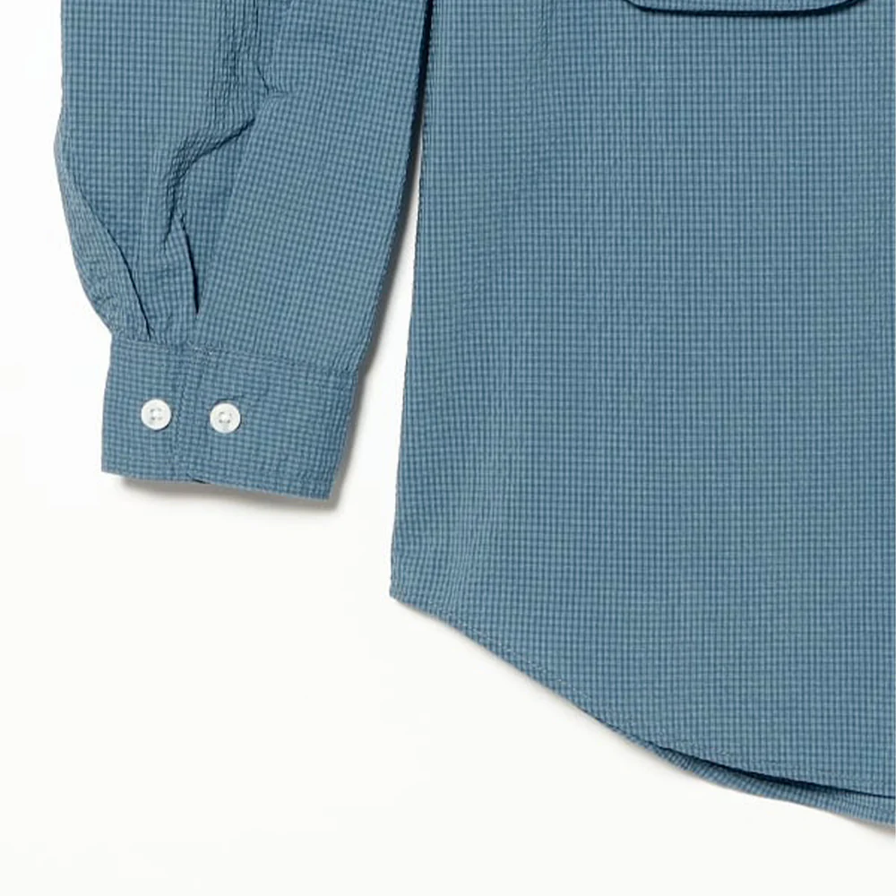 Beams Plus - Chemise Adventure Gingham - Bleu - Image 4