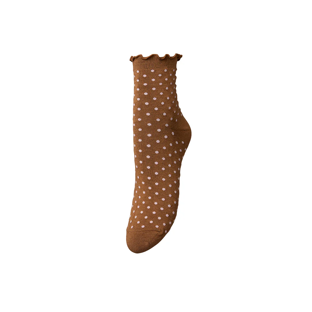Becksöndergaard - Chaussettes à Pois - Marron Mocha