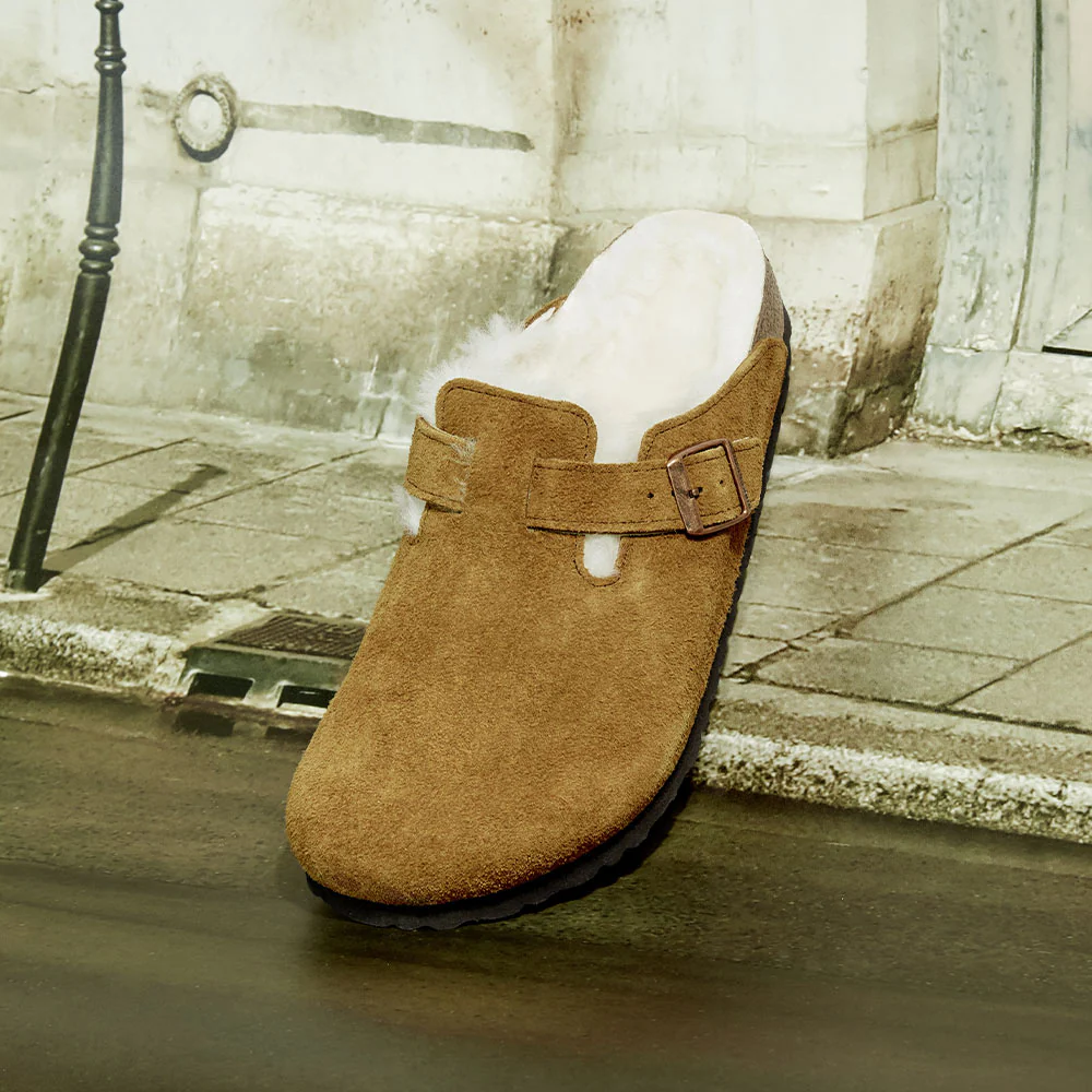 Birkenstock - Sabots Boston en Fourrure - Marron - Image 3