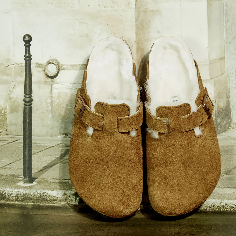 Birkenstock - Sabots Boston en Fourrure - Marron - Image 4