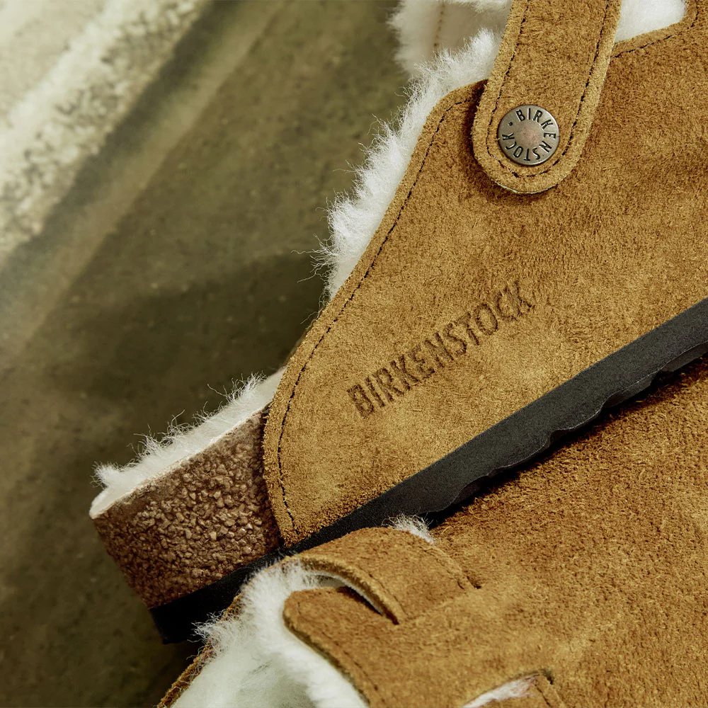 Birkenstock - Sabots Boston en Fourrure - Marron - Image 5