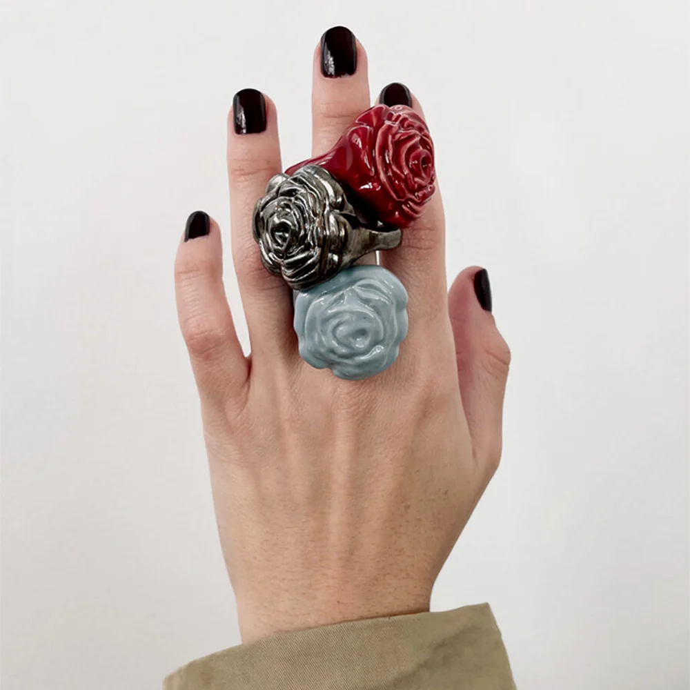 Blanca Olmos Studio - Bague La Rosa - Bleu Clair - Image 2