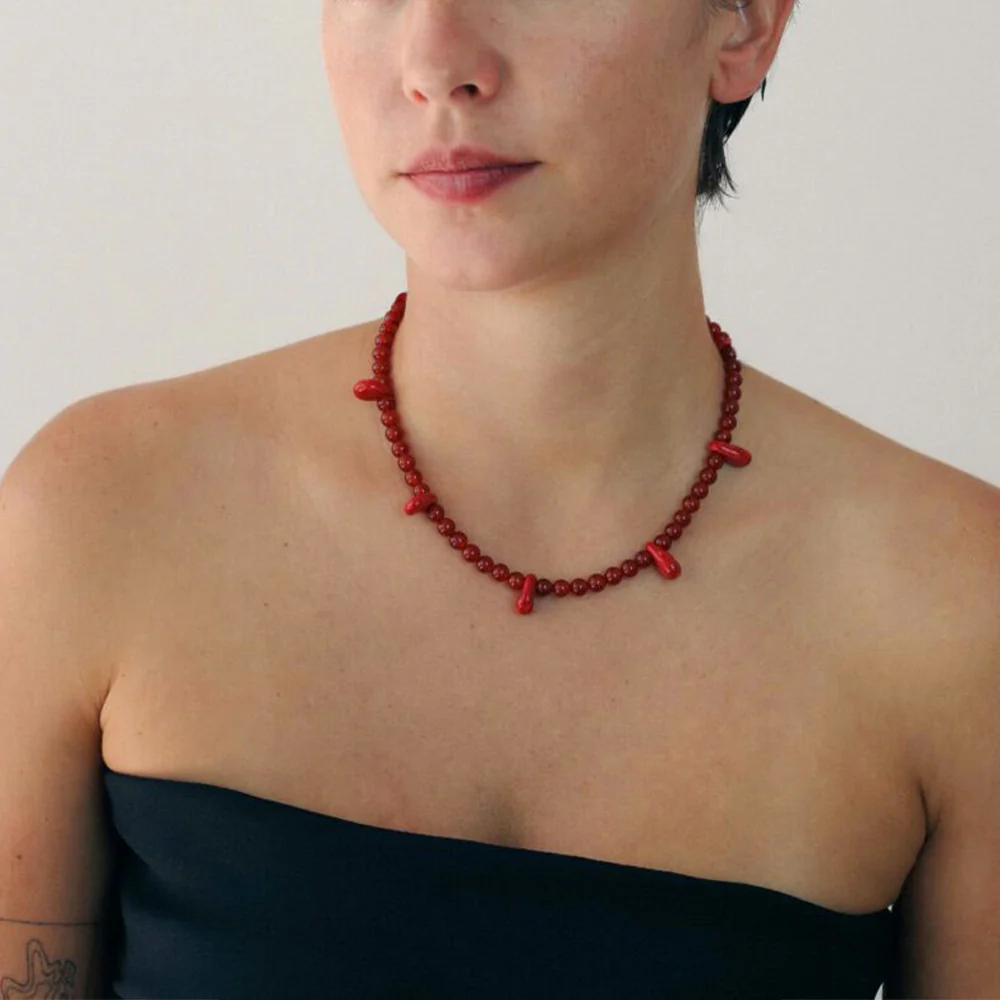 Blanca Olmos Studio - Collier Las Lagrimas - Rouge - Image 2