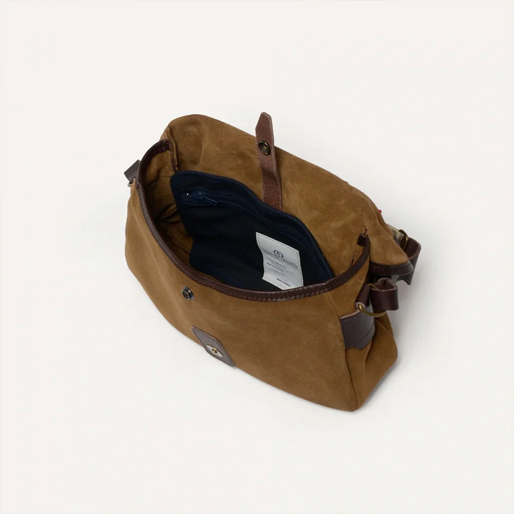 Bleu de Chauffe - Sac Musette du Pecheur XS - Marron Noisette - Image 4