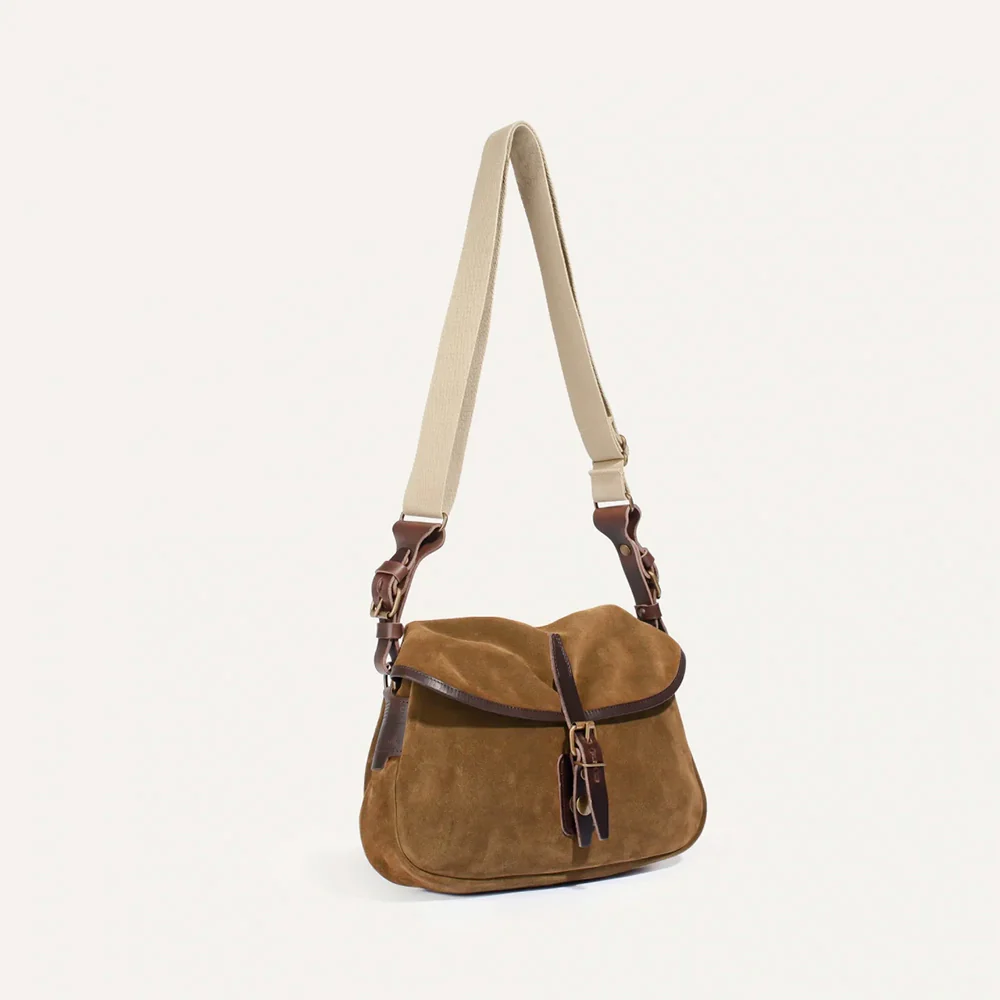 Bleu de Chauffe - Sac Musette du Pecheur XS - Marron Noisette - Image 5