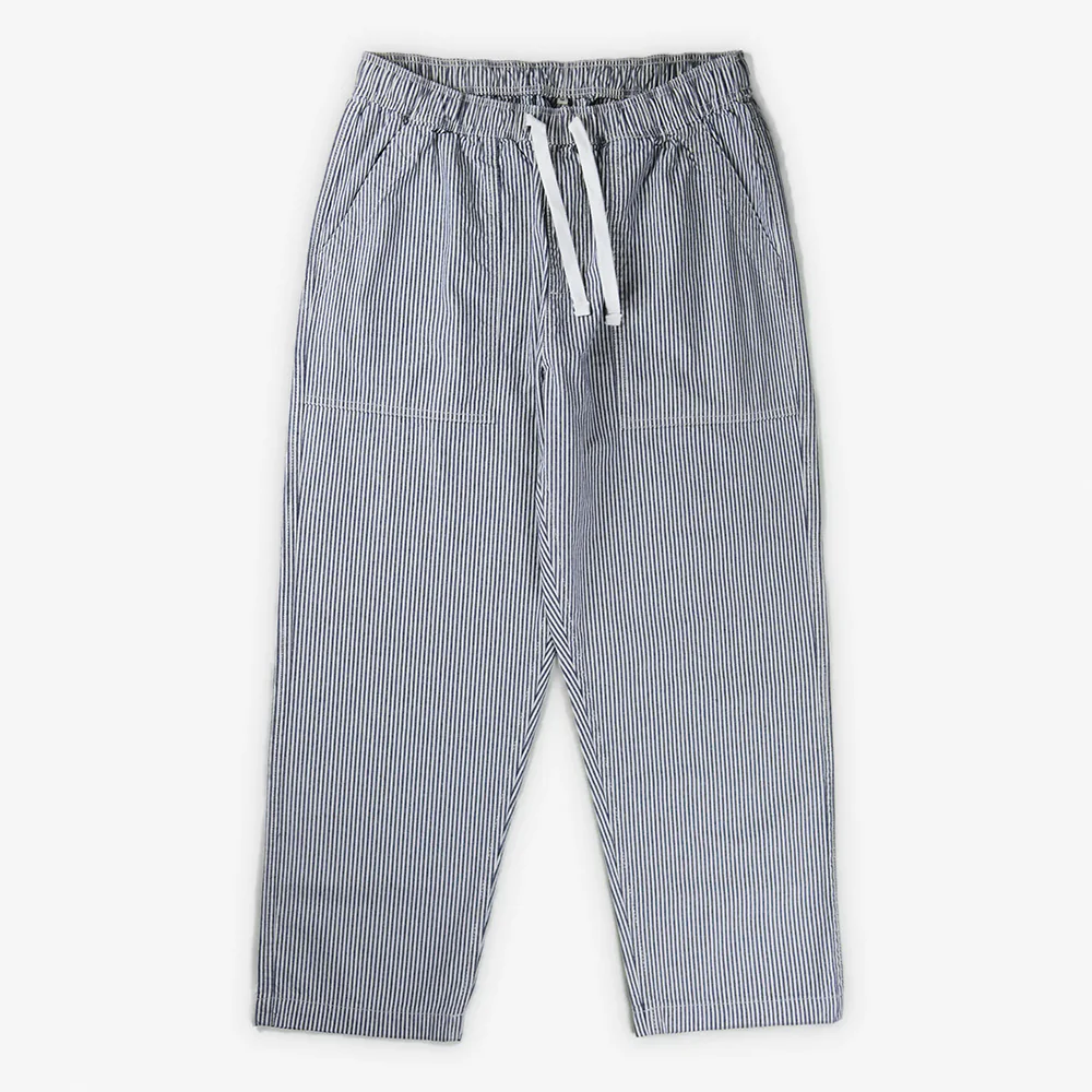 Bleu - Pantalon Relaxed Hickory Stripe - Bleu