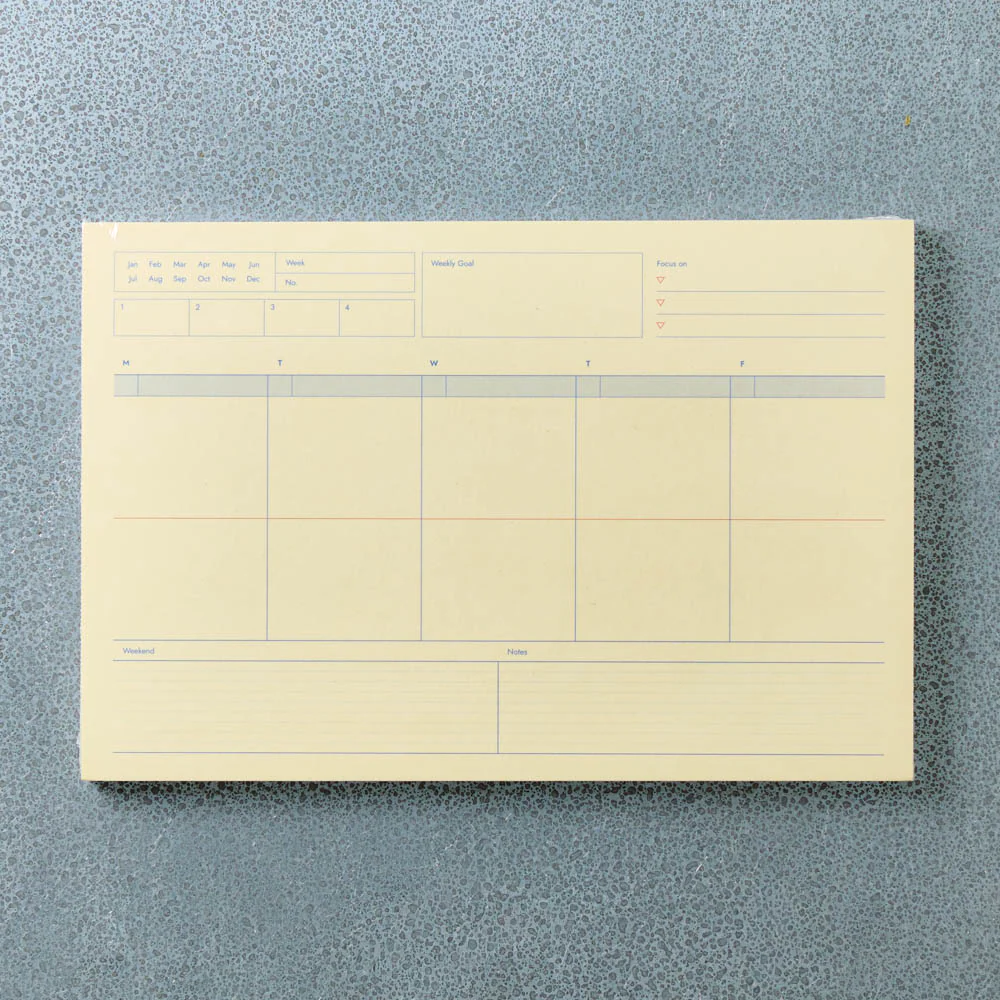 Bloc-note planner hebdomadaire