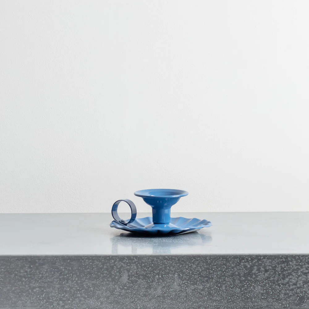 Bougeoir en aluminium - Bleu - Image 5