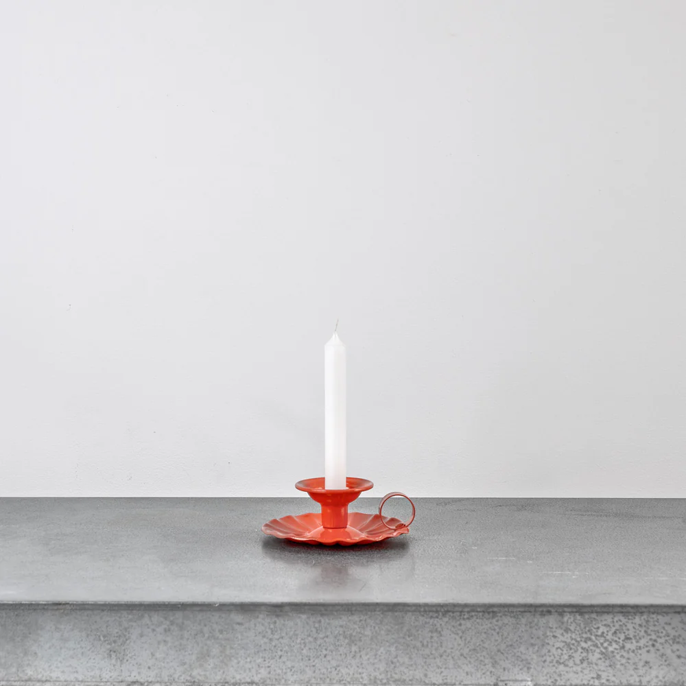 Bougeoir en aluminum - Orange