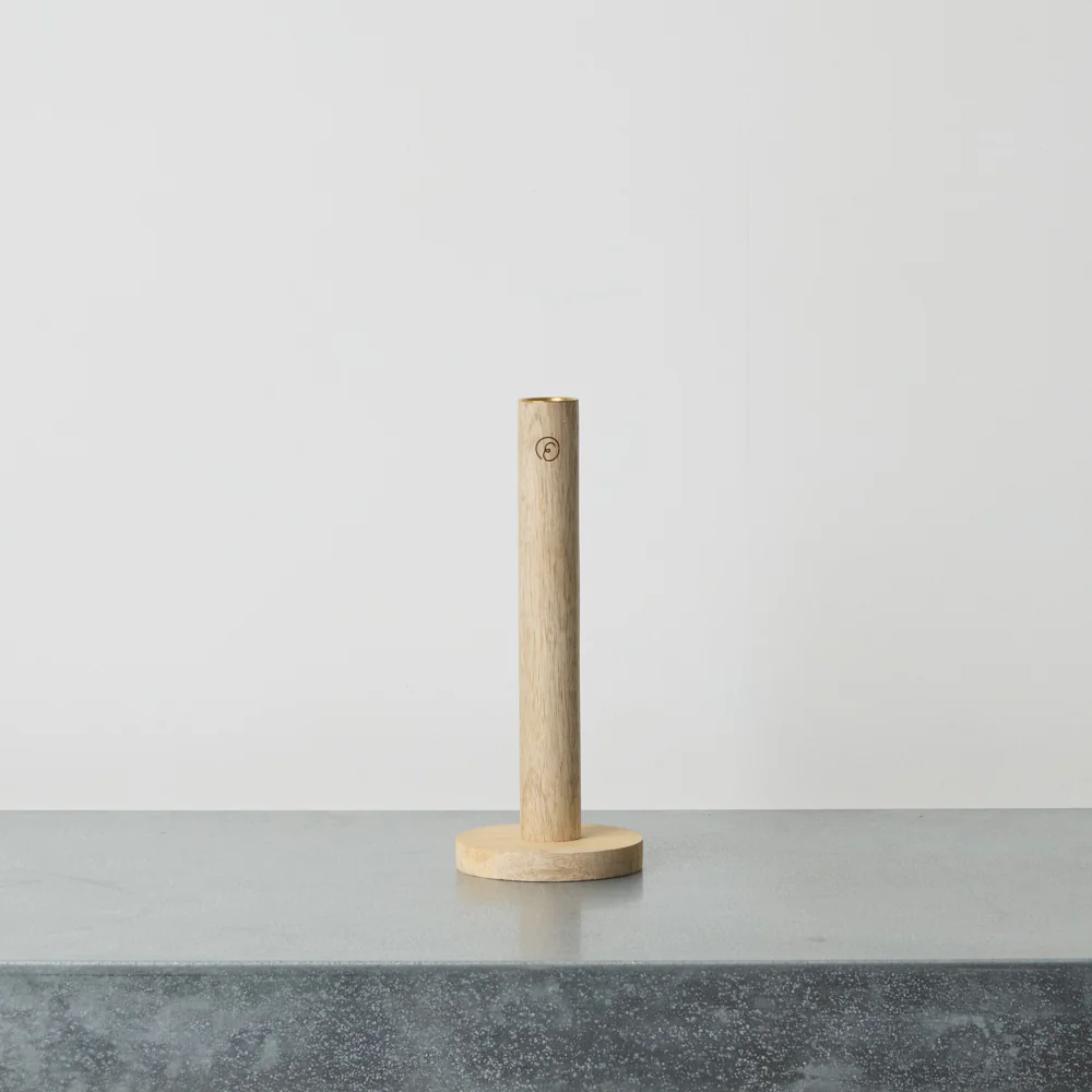 Bougeoir en bois - Naturel - Image 2