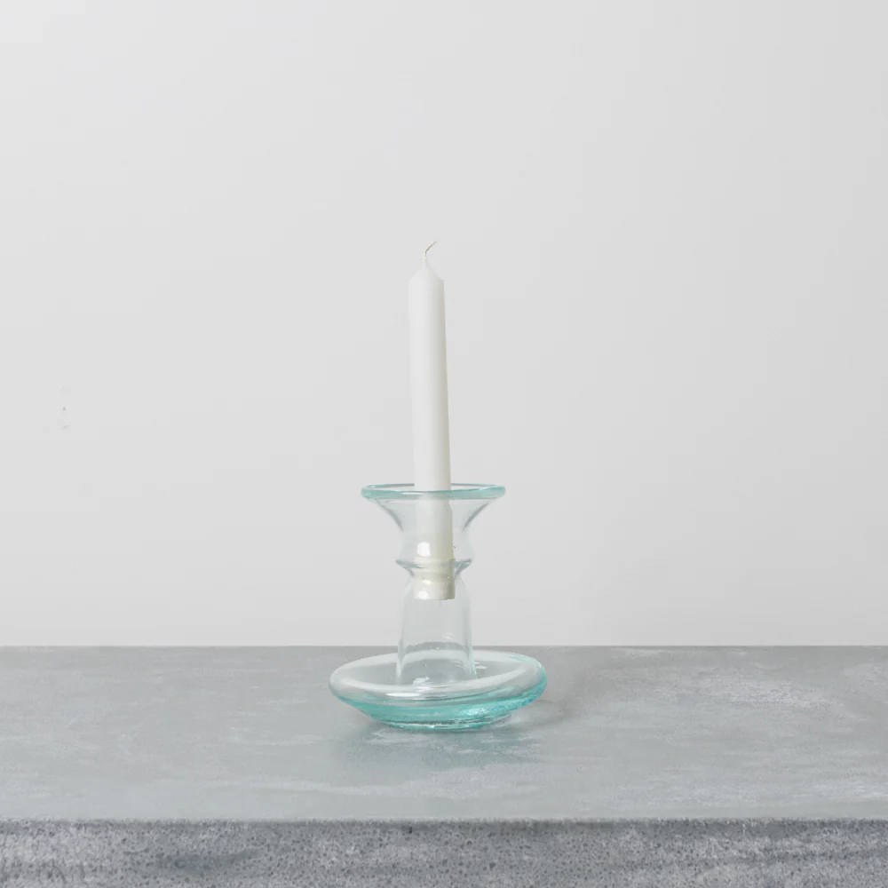 Bougeoir en verre - Transparent