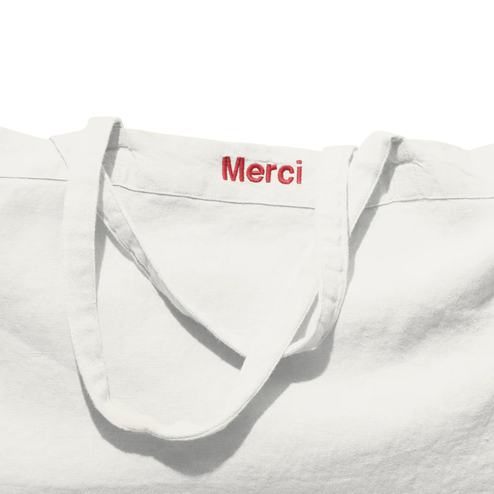 Cabas en lin lavé - Blanc Coquillage - Image 4
