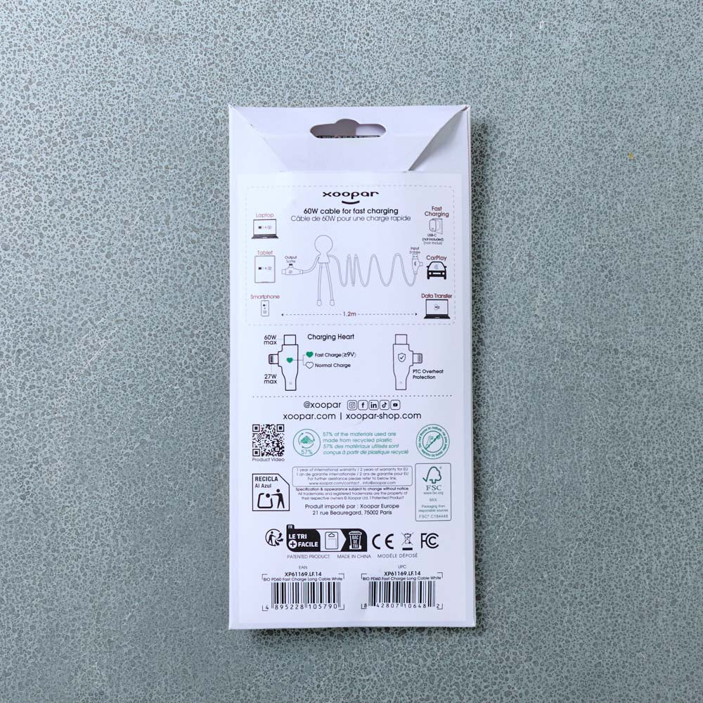 Cable Mr Bio Long Fast - Blanc - Image 3