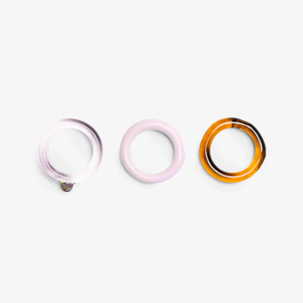 Cajal - Bague Betta Trio - Ambre & Rose - Image 3