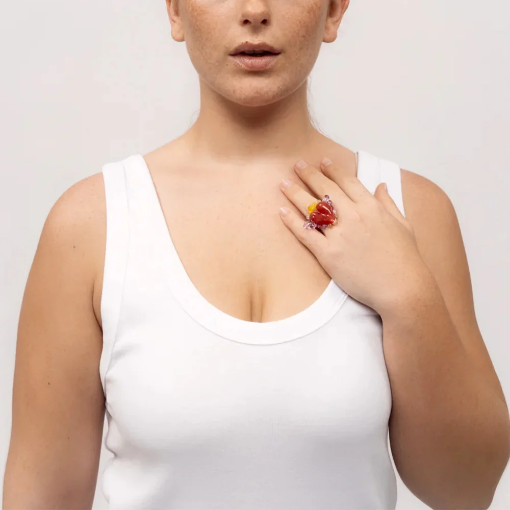 Cajal - Bague Milagrito - Rouge & Violet - Image 2