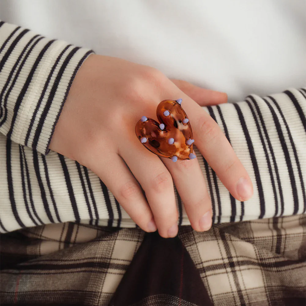 Cajal - Bague Rebel - Ambre & Violet - Image 2