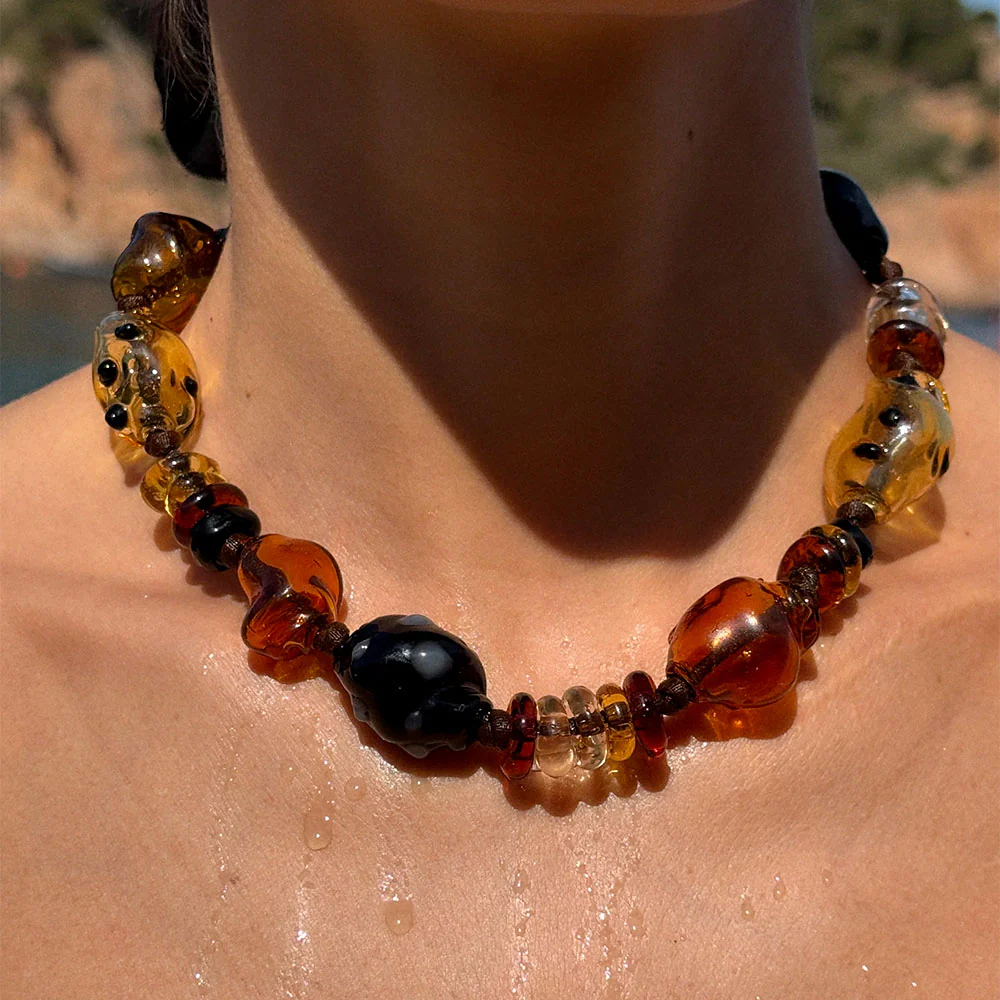 Cajal - Collier Sienna - Ambre Jaune & Noir - Image 2