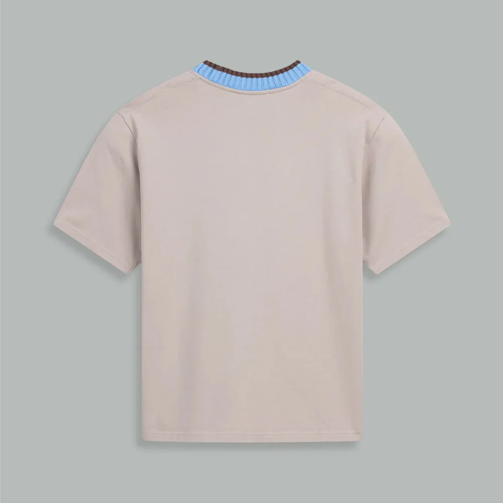 Caleb - T-shirt Varsity - Beige - Image 4