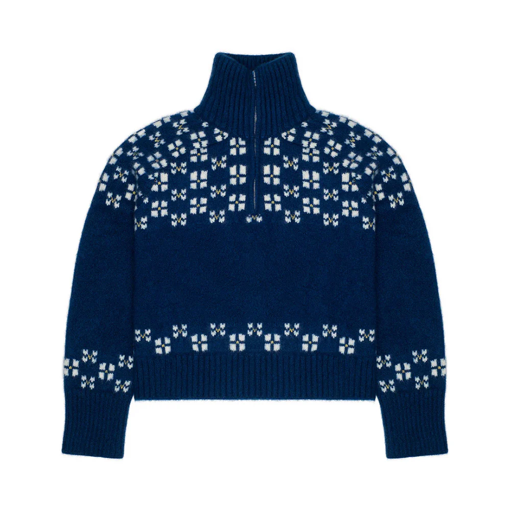 Calle Del Mar - Cardigan Winter Fair Isle - Demi zip