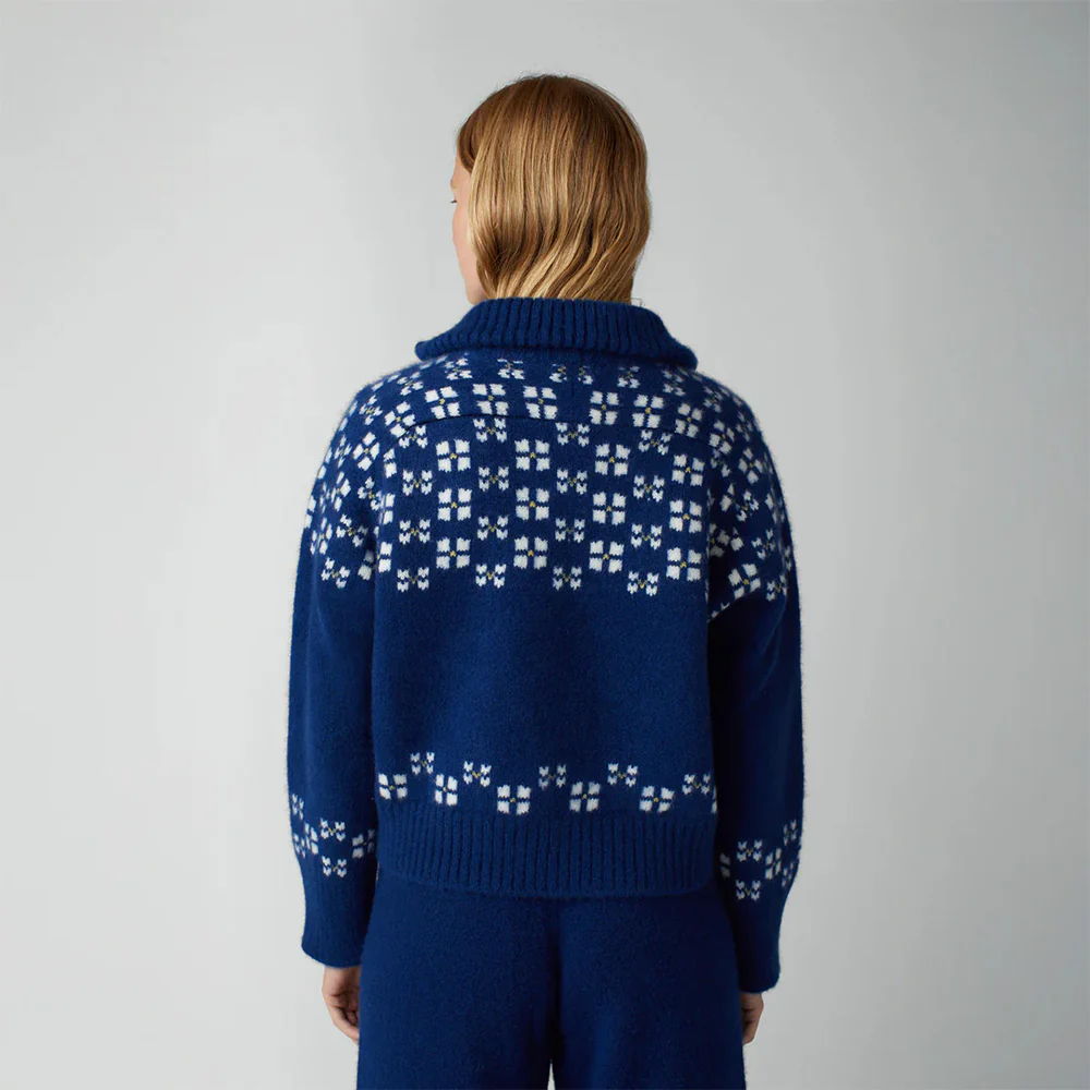 Calle Del Mar - Cardigan Winter Fair Isle - Demi zip - Image 3