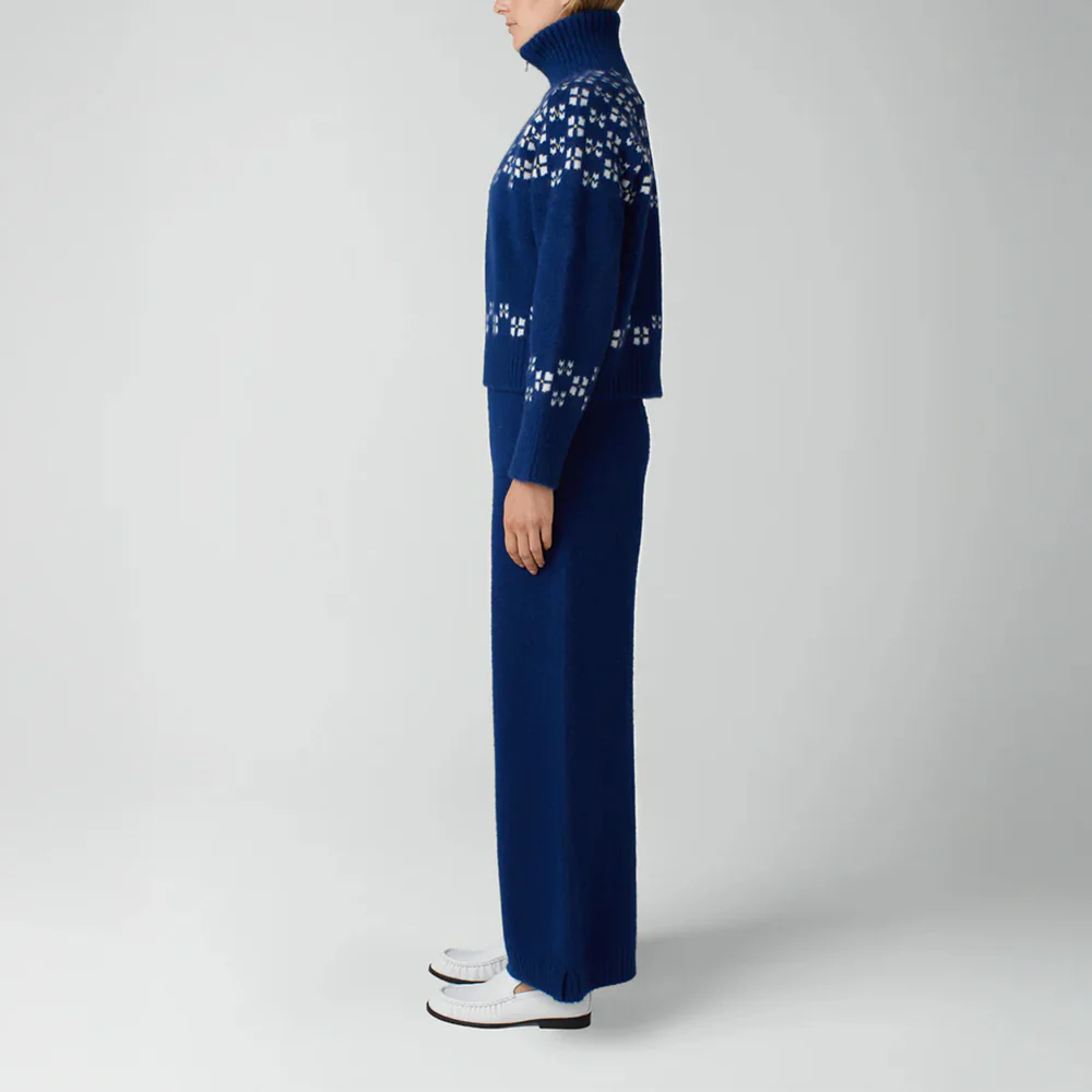 Calle Del Mar - Cardigan Winter Fair Isle - Demi zip - Image 4