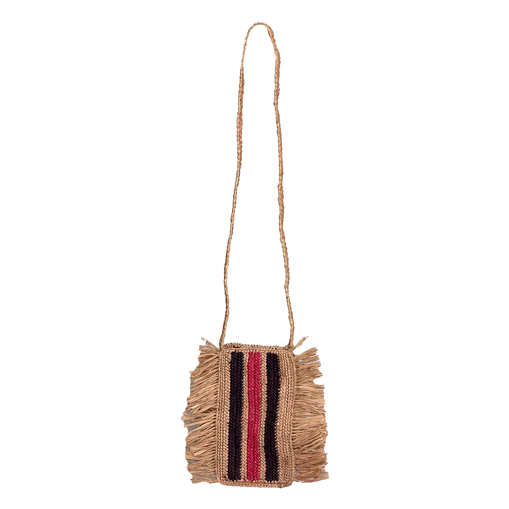 Camalya - Sac bandoulière Gao - Bleu & Corail - Image 3