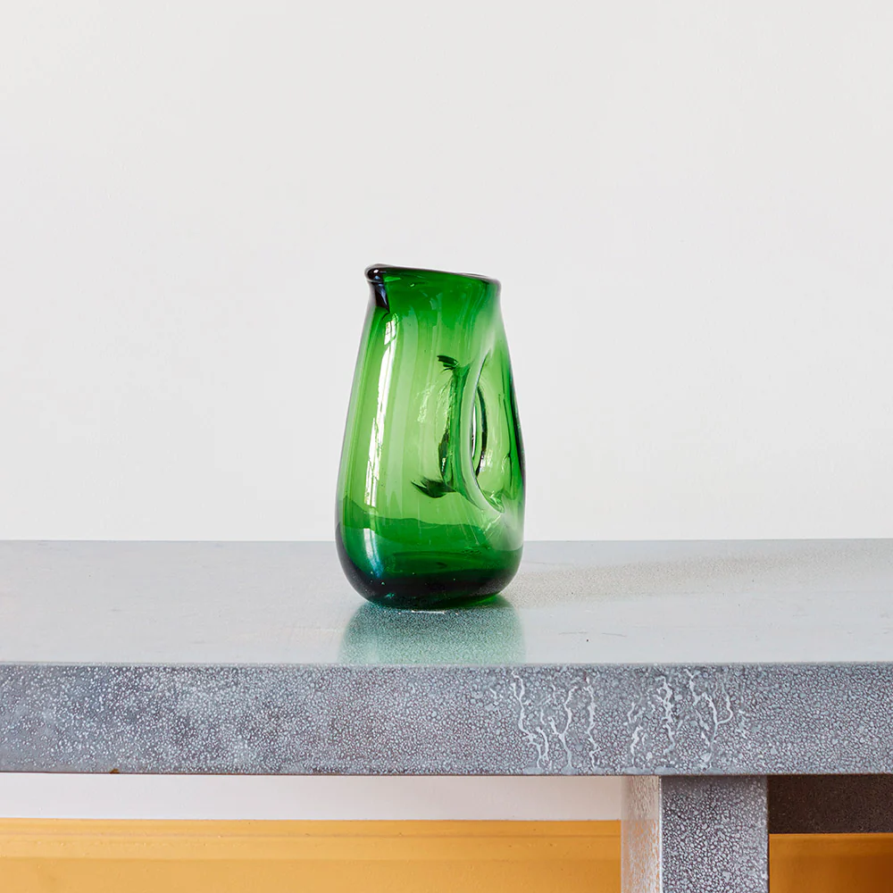 Carafe en verre soufflé - Vert - Image 2