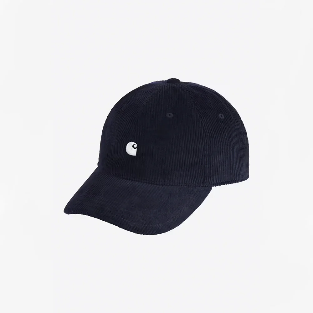 Carhartt WIP - Casquette Harlem - Bleu foncé Blanc