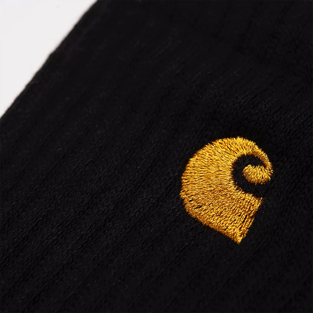Carhartt WIP - Chaussettes Chase - Noir & Gold - Image 2