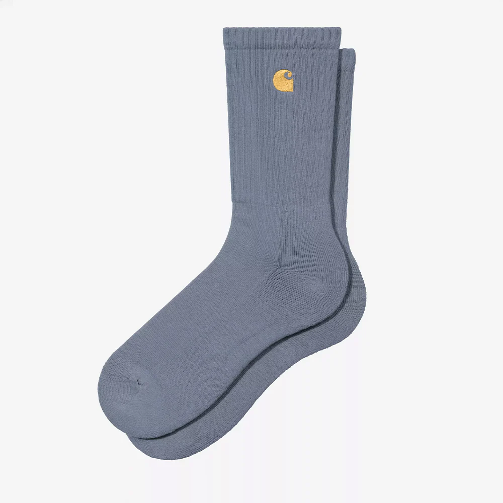 Carhartt WIP - Chaussettes Chase - Shady Blue & Doré