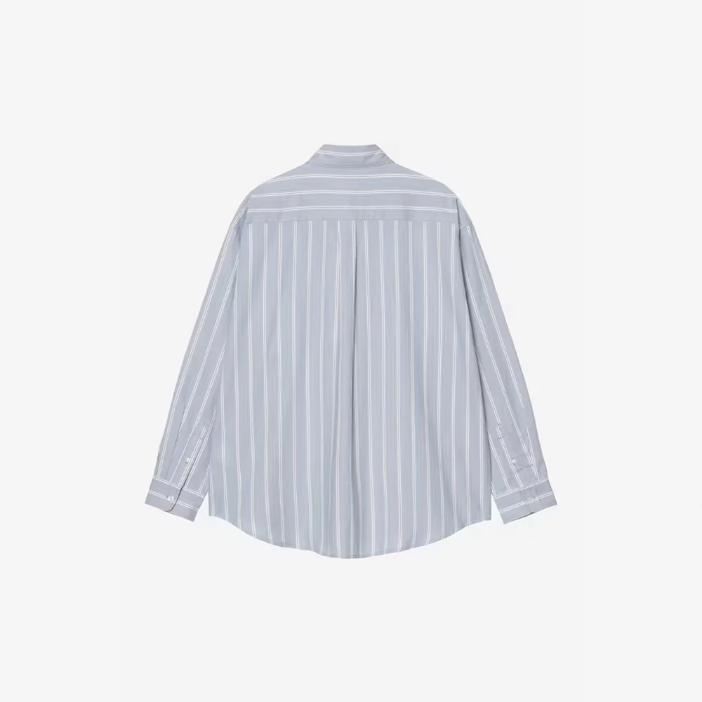 Carhartt WIP - Chemise Ls Beale - Gentle Bleu Blanc - Image 2