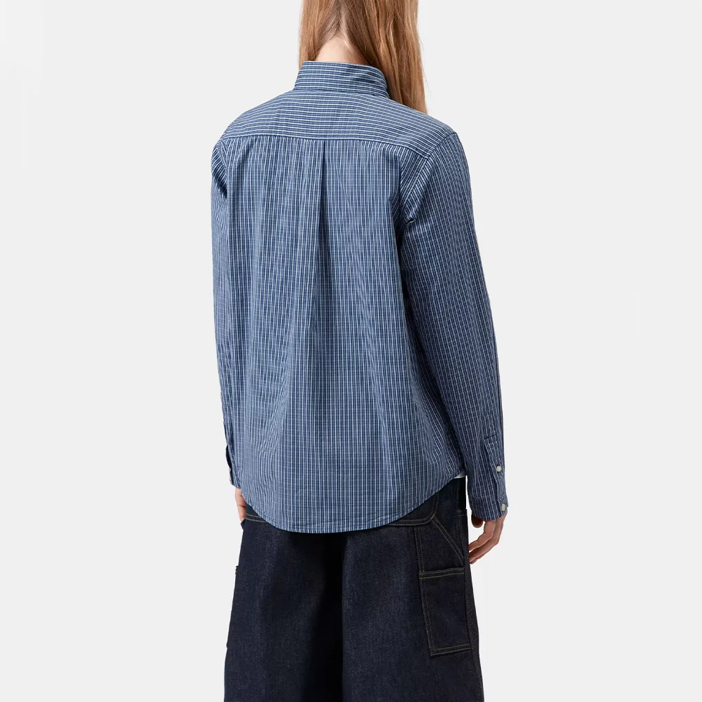 Carhartt WIP - Chemise W LS Groff - Bleu Groff Check - Image 4