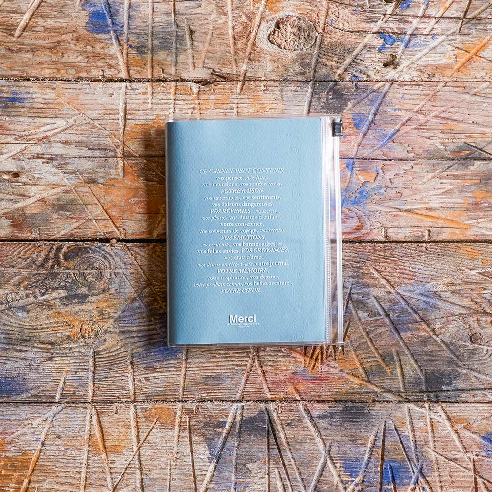 Carnet Merci - Bleu Azur