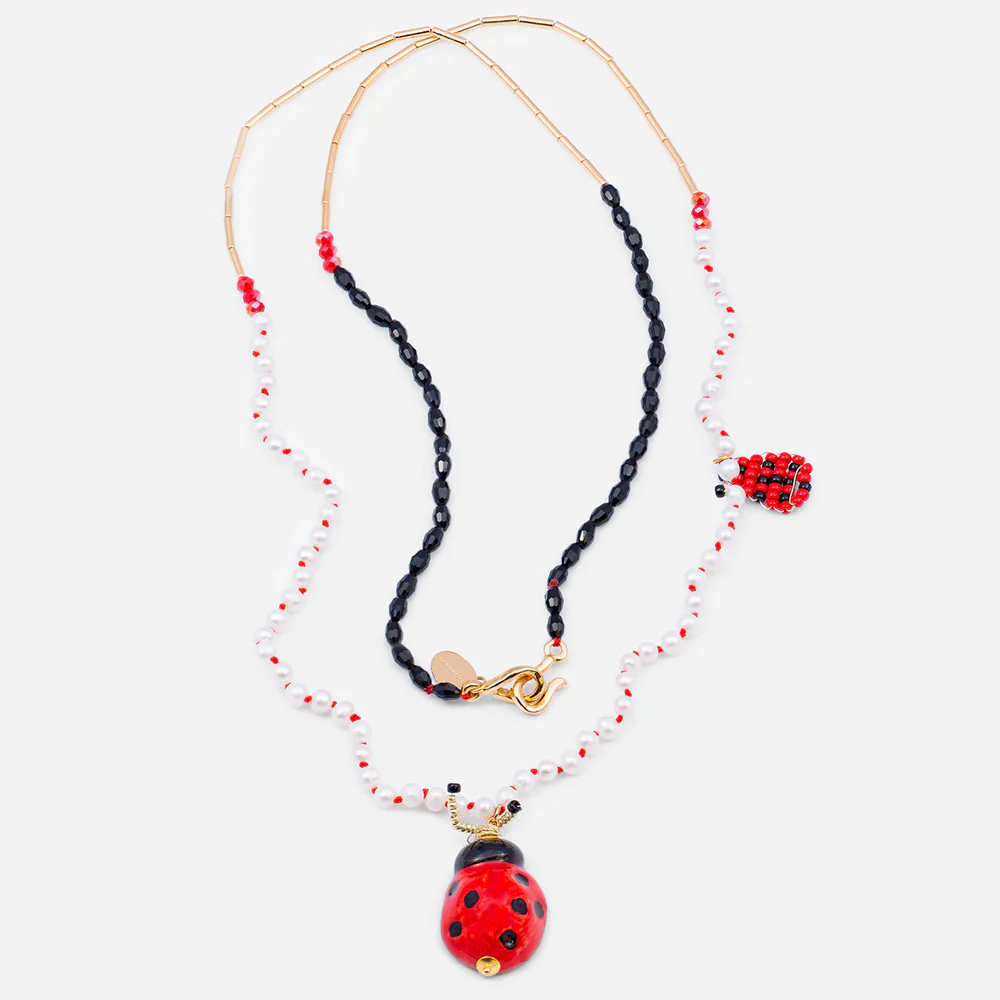 Cashfana - Collier Coccinella - Rouge