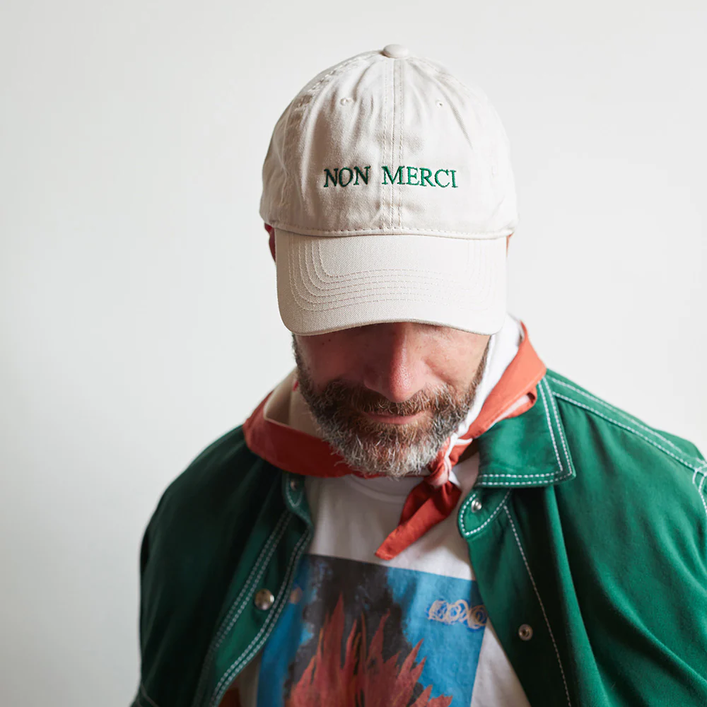 Casquette unisexe brodée Non Merci - Écru - Image 3