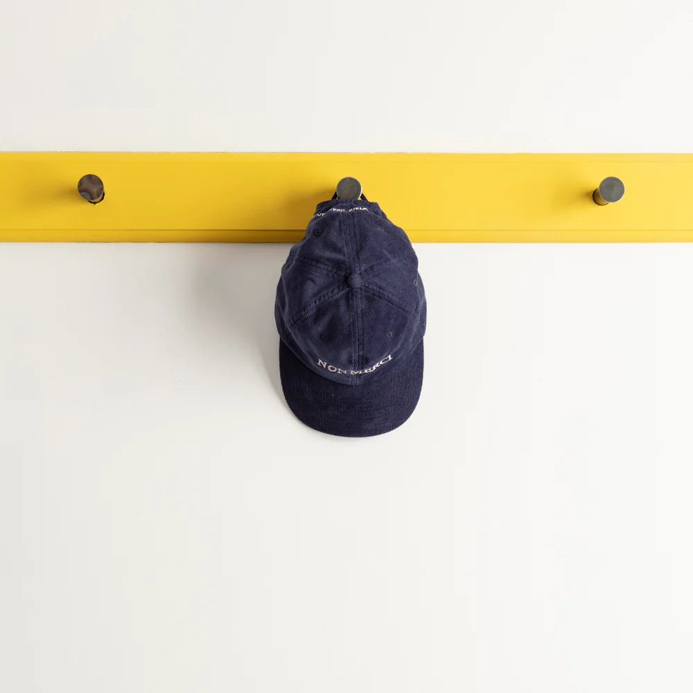 Casquette unisexe brodée Non Merci - Velours Marine - Image 3