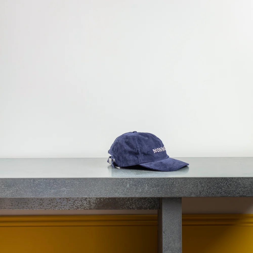 Casquette unisexe brodée Non Merci - Velours Marine - Image 4