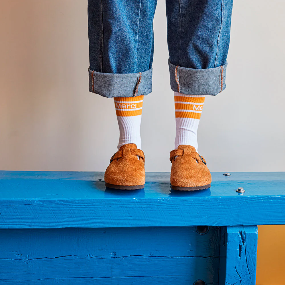 Merci - Chaussettes en coton - Jaune Cityse - Image 4