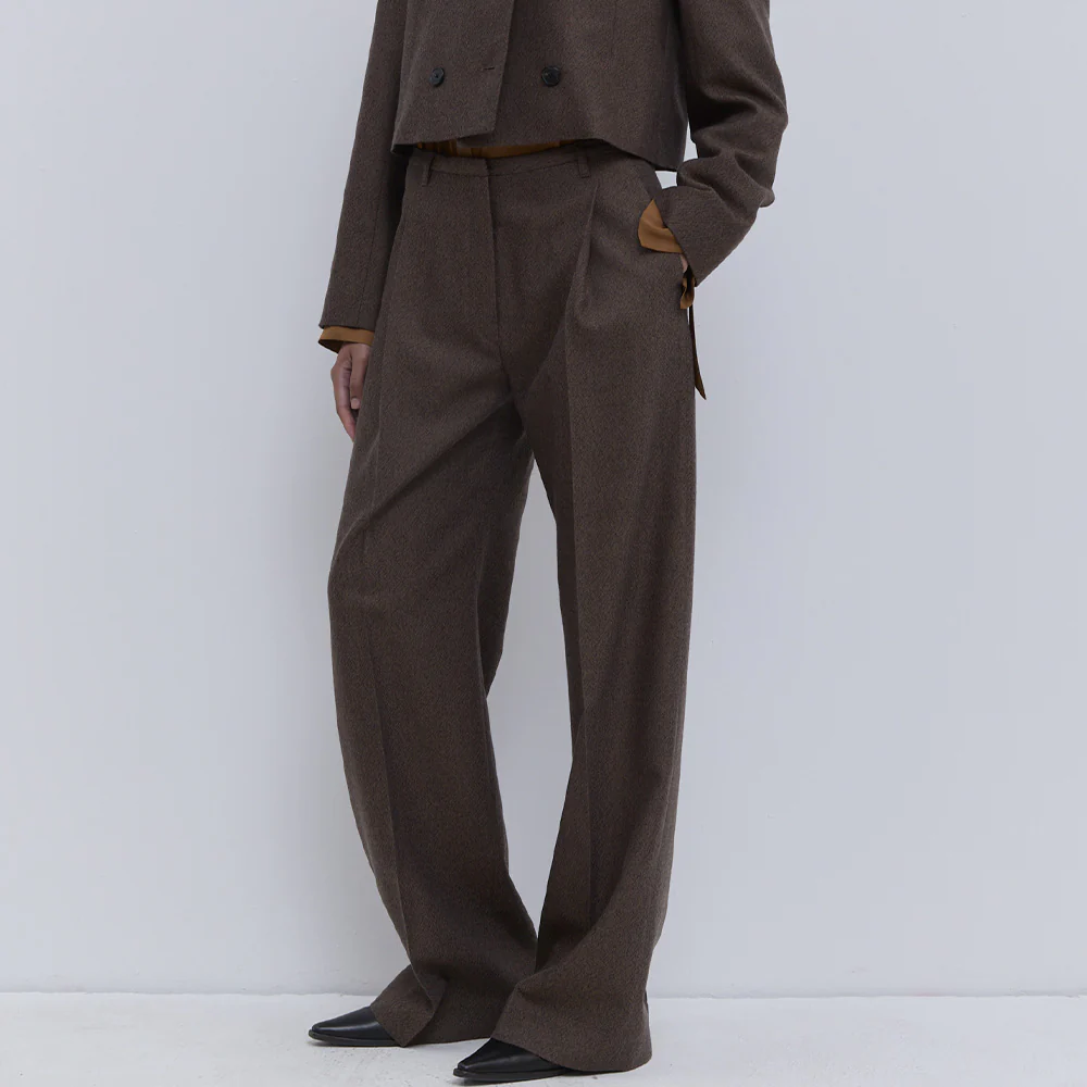 Christian Wijnants - Pantalon Pamira - Rust Tweed - Image 2