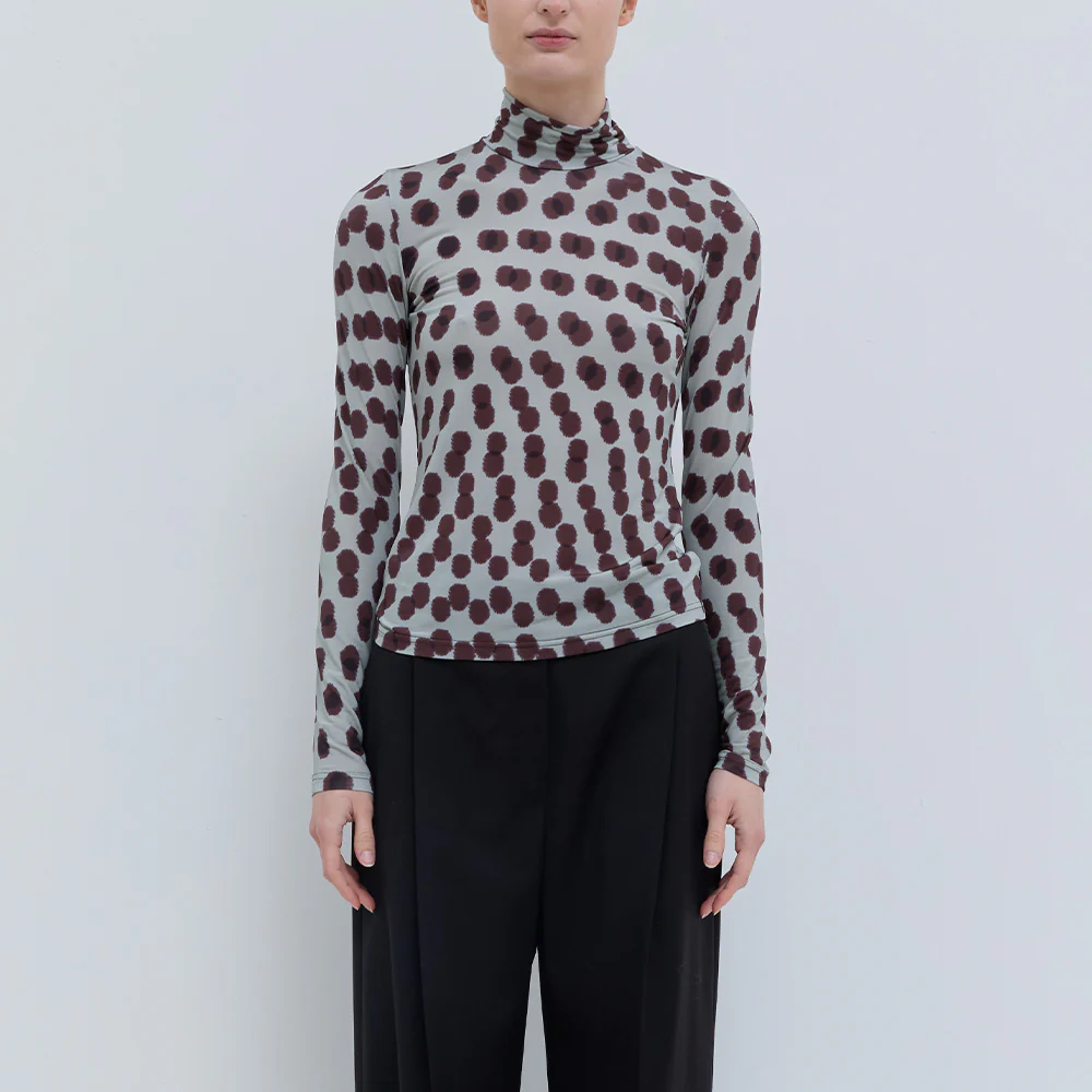Christian Wijnants - Top Tugal Col Roulé - Plum Polika