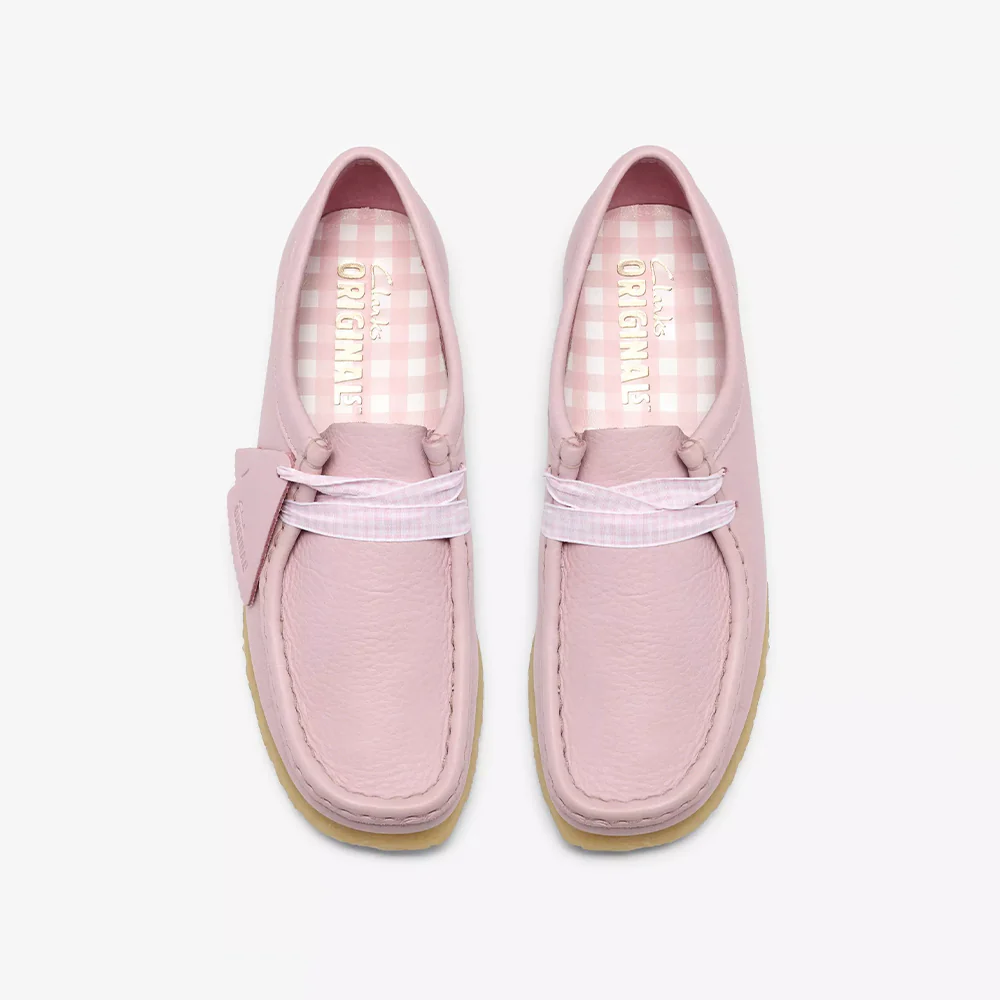 Clarks - Wallabee - Cuir Rose Bébé - Image 3