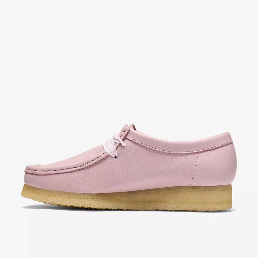 Clarks - Wallabee - Cuir Rose Bébé - Image 4
