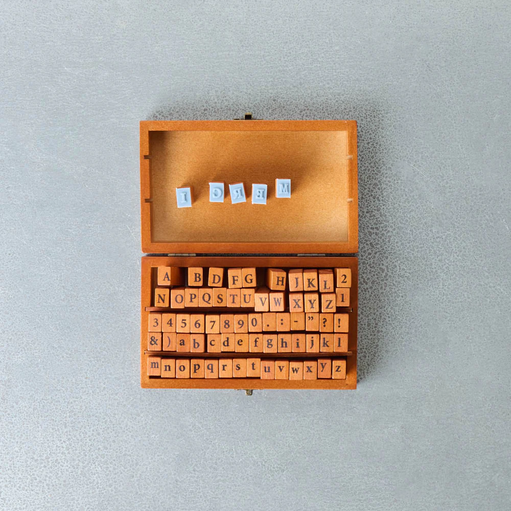 Coffret de tampons à encre - Lettres - Image 2