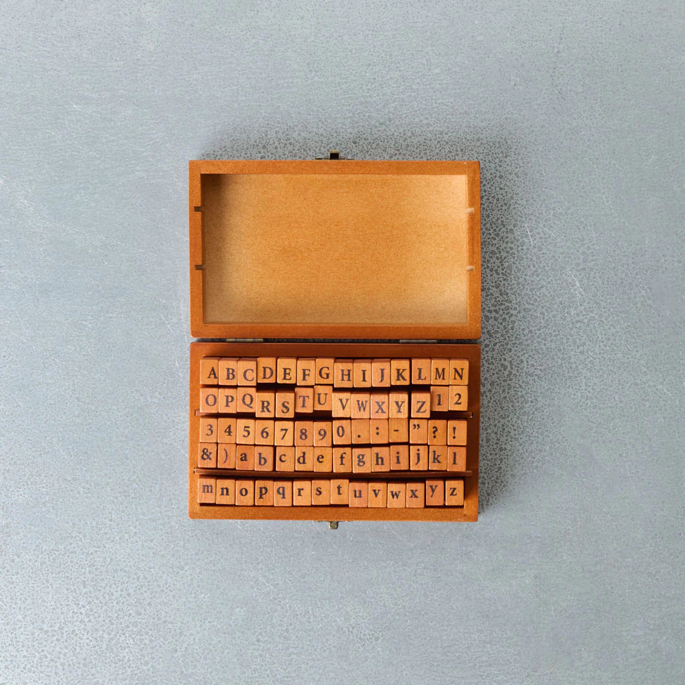 Coffret de tampons à encre - Lettres - Image 4