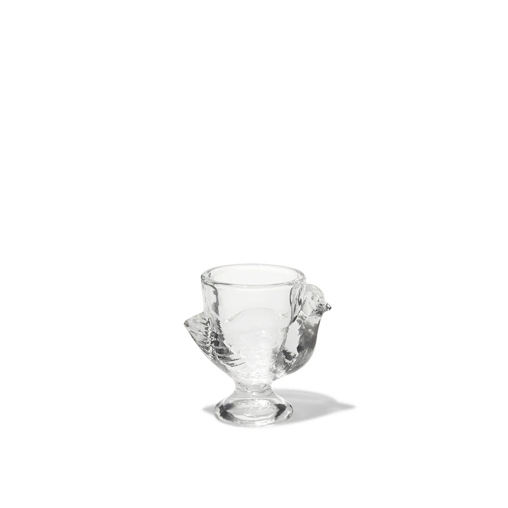 Coquetier poule en verre pressé - Image 6