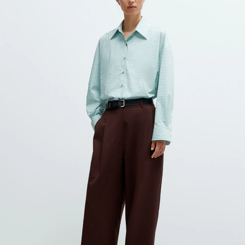 Cordera - Chemise Oversize - Vert Vichy - Image 2