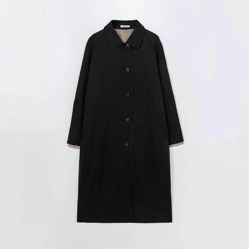 Cordera - Trench Réversible - Noir Mat Beige
