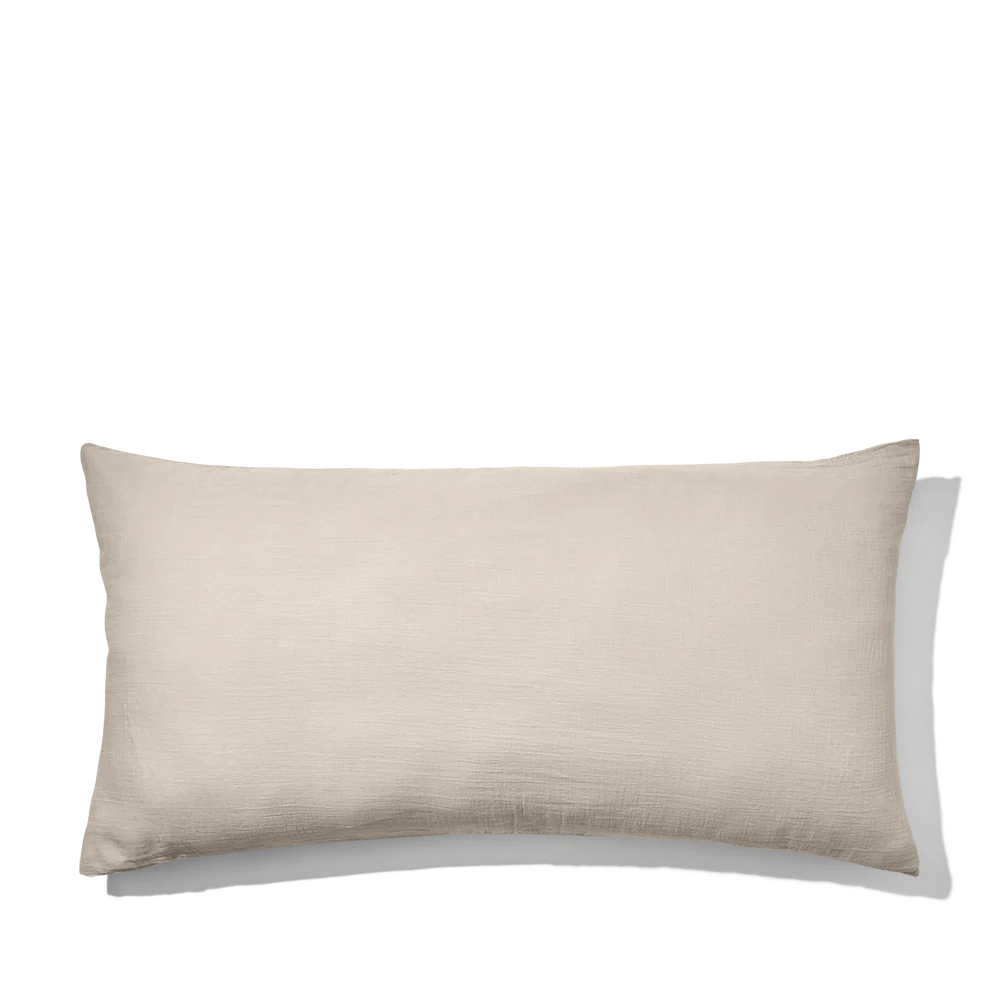 Coussin rectangle en gaze de coton - Beige Quai de Seine - Image 3